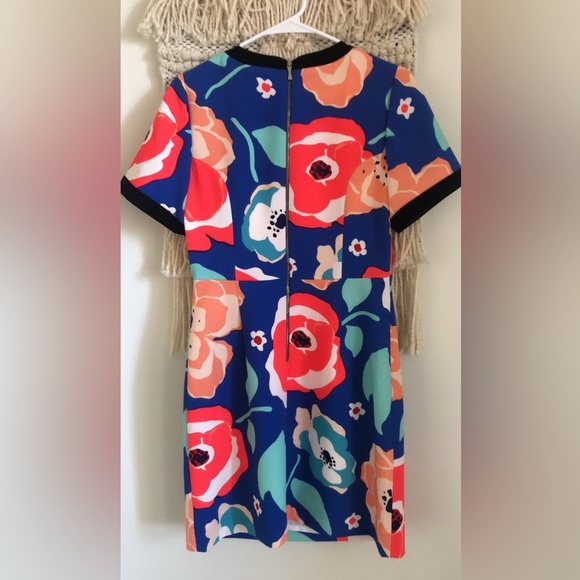 KATE SPADE Jaq Dive Right In Vibrant Floral Print Dress Short Sleeve Size 6 - Picture 5 of 6